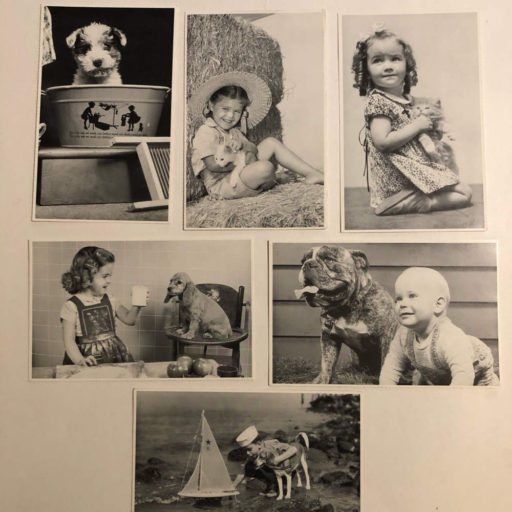 6 Vintage post cards